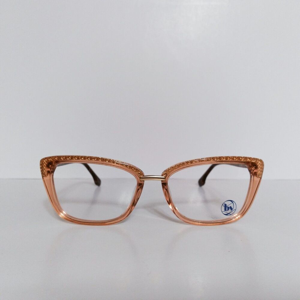 Womens Bon Vivant Blush Designer Eyeglasses Frames Never Worn Handmade In Italy